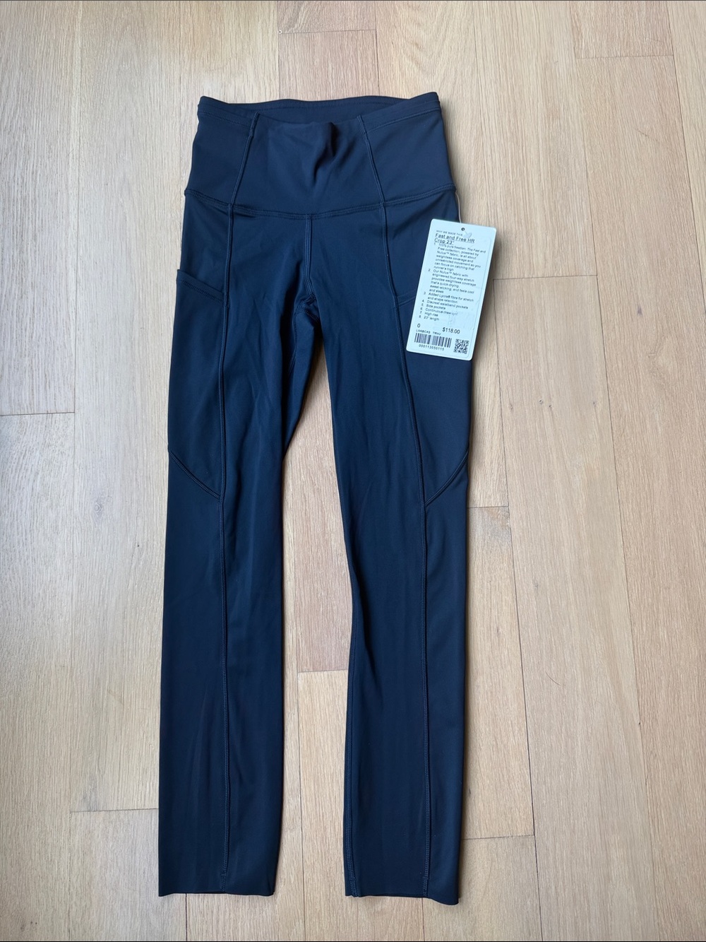 Lululemon fast and free HR crop 23 size 0 NWT